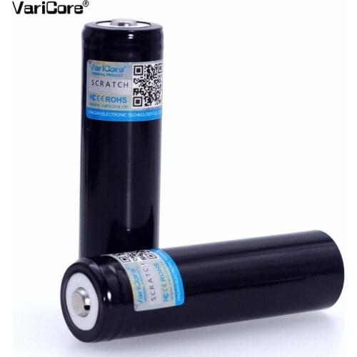 2PCS VariCore Original New V-34 18650 3.7V 3400mA Rechargeable lithium battery Light Flashlight batteries Pointed