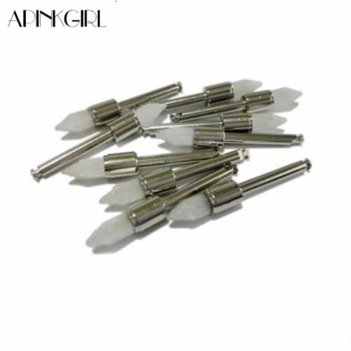 APINKGIRL100pc/box Dental Professional Polishing Brush Teeth Polishing Whitening Nylon Tip Brush With Handle Polisher Disposable