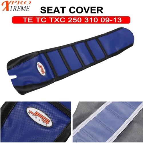 Blue Rubber Vinyl Motorcycle Gripper Soft Seat Cover For Husqvarna TE FC TXC 250 310 2009 2010 2011 2012 2013