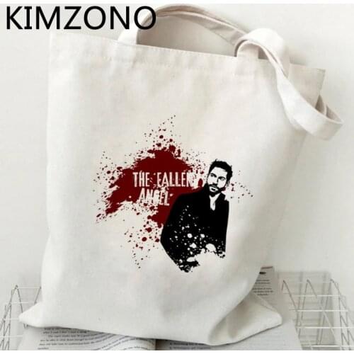 Lucifer shopping bag reusable eco handbag shopper recycle bag bolsas de tela bag bolsas ecologicas woven sac toile