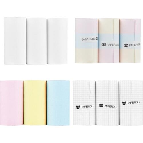 57 x 30 mm Thermal Paper 3 Rolls Thermal Paper White Color Sticker Paper for P1 P2 P2S Mini Pocket Photo Printer