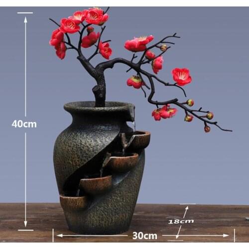 Water Vase Retro Nostalgic Pottery Pot Living Room Flower Arrangement Decoration Model Room Flowerpot Decoration