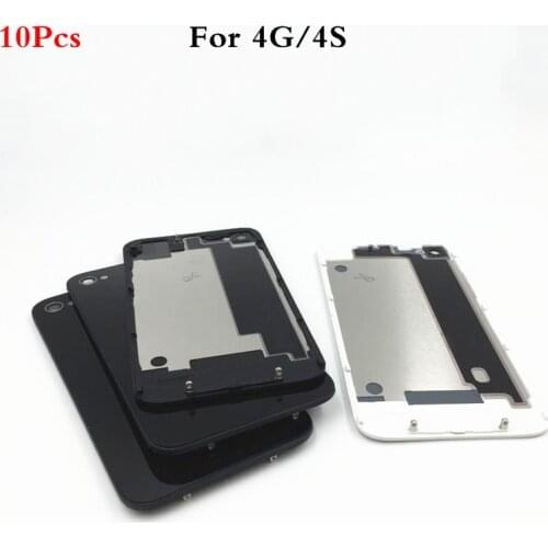 10Pcs/lot Original New Phone Back Cover Case Replacement For iphone 4 4G 4S Rear Glass Battery Door Housing