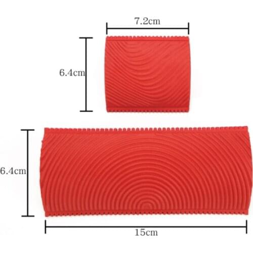 2PCS Imitation Wood Grain Paint Roller Brush Wall Decoration Tool sets Wall Texture Art Painting Tool Set 3 Inch 6 Inch