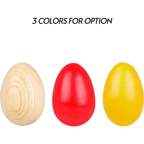 Wooden Maracas Egg Shakers Musical Percussion Instrument Eggs 2pcs Red Orff instruments gift children kids education gift