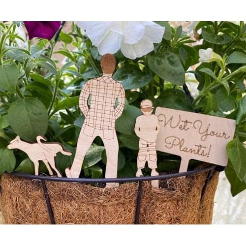Figure Plant mark Label Miniature Landscape Figurines Interesting Decoration Gardening Handcraft Ornament Flower Pot Decoration