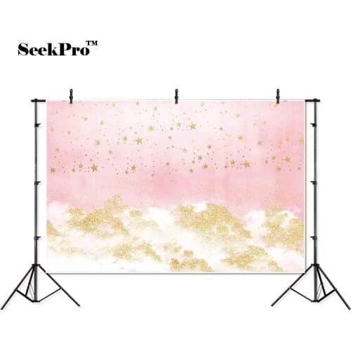 Thin vinyl pink golden glitter luxury baby children photo Background Printed Professional indoor Photographic studio Backdrops