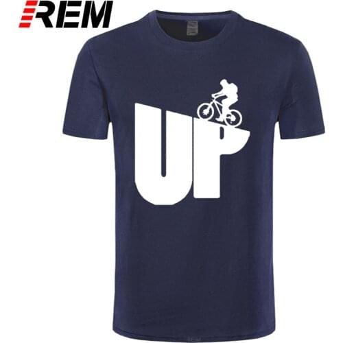 REM Fashion Design Mountain Biking UP T Shirt Rider Cycle MTB Biker Men O-Neck Tees Funny Mens Fitness T-Shirt Streetwear