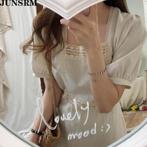 JUNSRM Summer Dresses With Lace