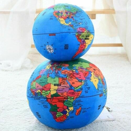 World Map Plush Toy Globe Earth Pillow Cushion Home Decoration Birthday Gift Cute Plush Toys for Children