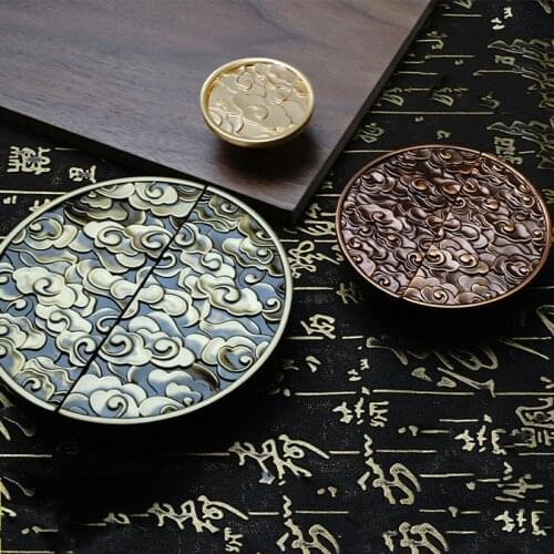 Classic Antique Cloud Pattern Cabinet Furniture Door Handle Chinese Moire Bronze Wardrobe Drawer Knob Home Decoration Hardware