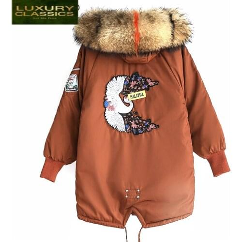 Jacket New Women Winter 2021 Thick Cotton Padded Coat Big Fur Hooded Warm Clothes Female Long Tops Chaqueta Mujer LWL942
