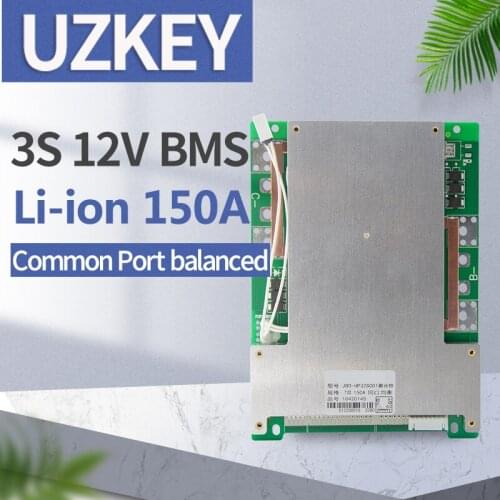 3s 12v 150a bms lipo battery solar energy port common Li-ion temperature protection pcm Lithium Battery Protection Board