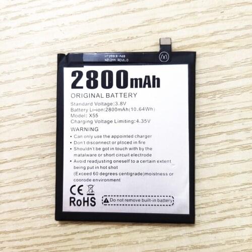Large Capacity Li-ion High quality Replacement Battery Authentic 2800mAh for Doogee X55 5.5inch MTK6580 Smartphone