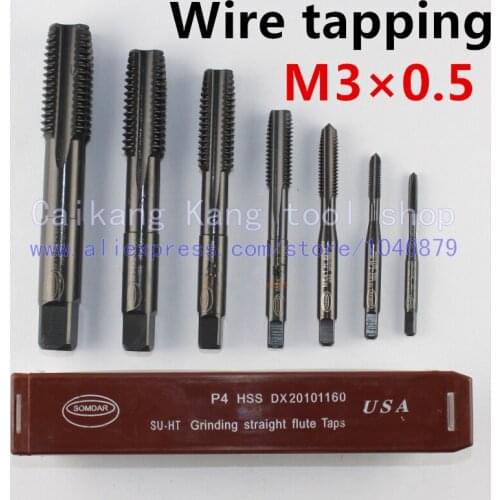 M3 * 0.5. Wire tapping. Straight flute taps. Material: HSS. Accuracy class: 6H. SOMDAR. M3 * 0.5