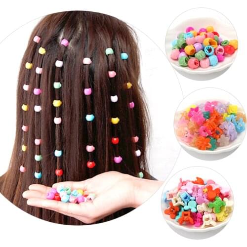 Childrens small claw clip, colorful small jelly beans, hair clips for kids, candy color flower clips, hair braided hair rope