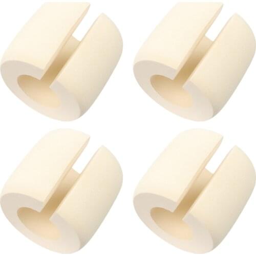 Finger Pinch Guards Baby Care 4pcs No Tools Needed Brown Ivory Material: :NBR Child Safety Tool Clip-on Design Door Stopper
