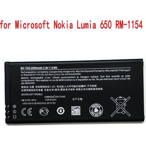 100% NEW Original BV-T3G BVT3G 2000mAh battery for Nokia Microsoft Lumia 650 RM-1154 Mobile phone