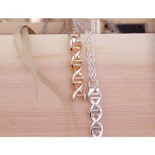 New Fashion Creative Chemical Molecular Necklace DNA Molecule Pendant Necklaces Unisex