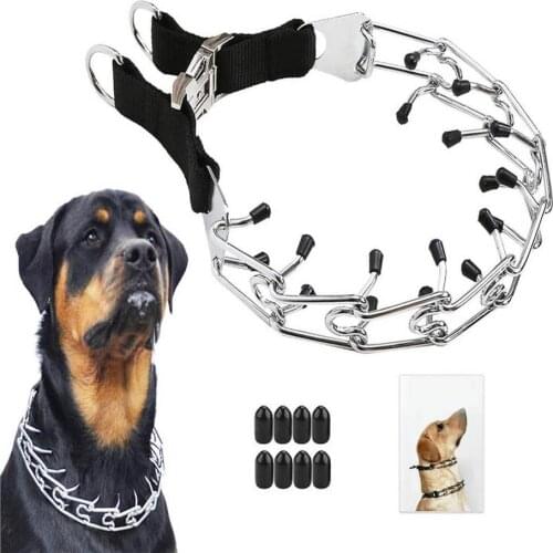 Dog Necklace Training Animal Chain Safe Dog Training Collar Detachable Neck Chain Dog Paw Training Collar Dog Walking Tool