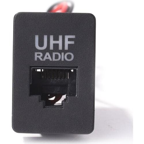Car Dash Switch Panel Blank RJ45 Microphone Mic Socket Adapter UHF Radio Pass Through Connector Auto Accessories