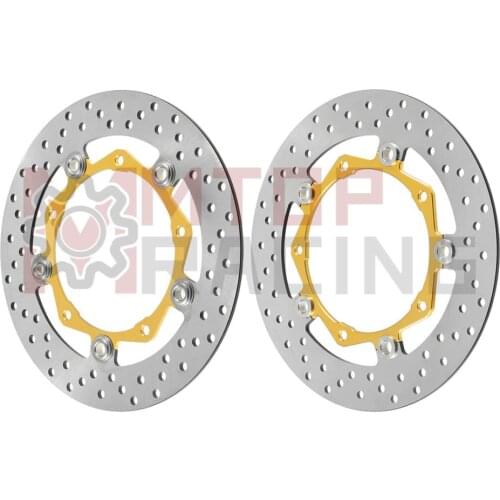 Pair Front Brake Discs for Yamaha XP530 T-max530 (2013-2014) XP530 ABS (2015 2016 2017 2018) Gold Brake Rotors