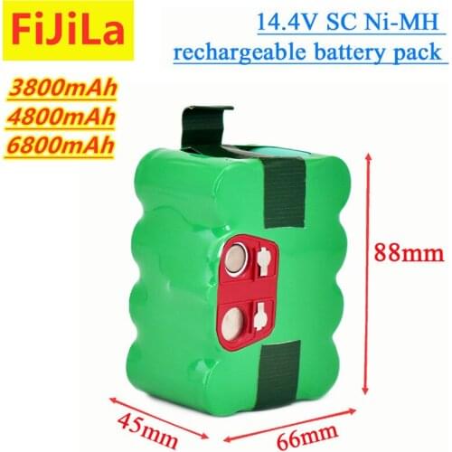 14.4V SC Ni-MH rechargeable battery pack 6800mAh Vacuum Cleaner Sweeping Robot for KV8 XR210 XR510 XR210A XR210B XR510B XR510D