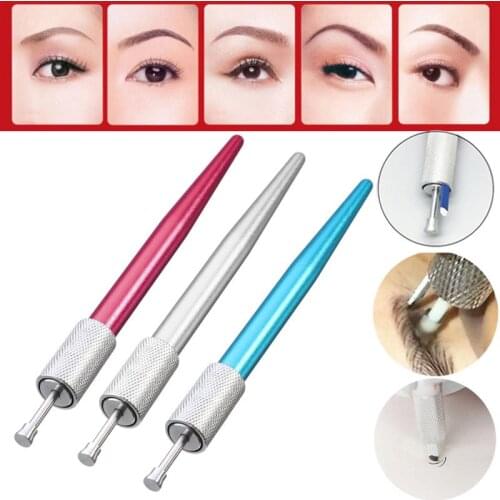 Permanent Makeup Pen Machine Tattoo Manual Pen for Eyebrow Lip Tebori Fog Manual Pen Blades 3D Embroidery