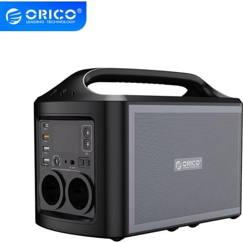 ORICO Portable Power Station 500W Backup Rechargeable Lithium Battery Pure Sine Wave AC Outlet PD Charging for Outdoors Camping