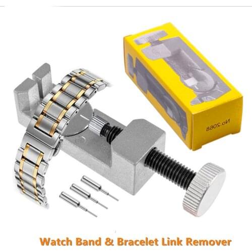 Professional Watch Band & Bracelet Link Remover Adjustable with Metal 3 Pins Watch Repair Tools for Watchmaker