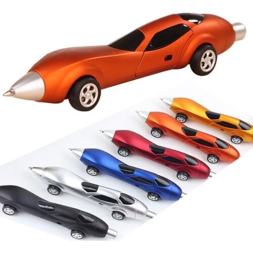 1 Pcs Funny Novelty Design Cartoon Car Shape Ballpoint Pen Child Racing Car Toy Gift School Supplies Student Portable Stationery