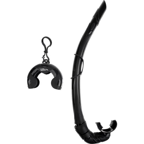Collapsible premium adult snorkel, with storage box & carabiner, easy to