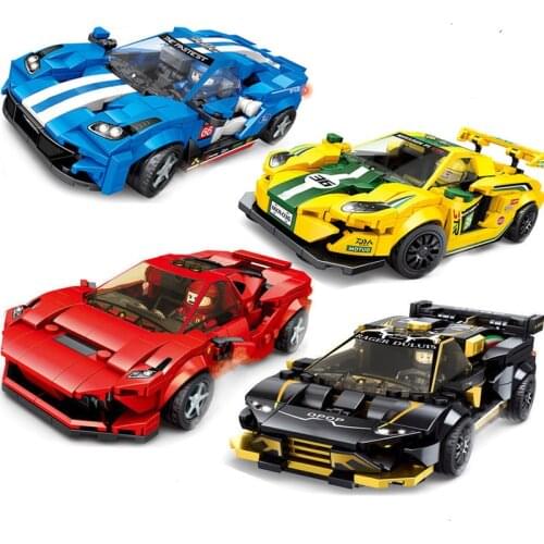 Speed Champions F8 Tributolys Huracan Super Trofeo EVO Car Building Blocks Kits Bricks Classic Model Kids Toys For Children Gift