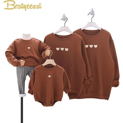 Mother Kids Hoodies Daddy Son Mother Daughter Matching Clothes Family Matching Outfits Mommy and Me Sweater for Baby Girls Boys
