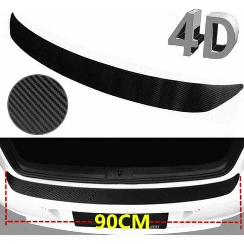 Universal 4D Trunk Rear Guard Plate Sticker Car Rear Bumper Trim Anti-Kicked Scratch Protection Sticker Car Protective Stickers