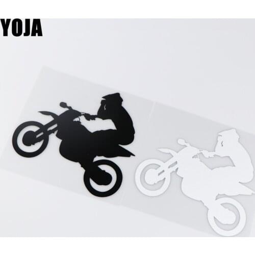 YOJA 15X15.2CM Personality Motorcyclists Pattern Vinyl Car Sticker Decal ZT2-0143