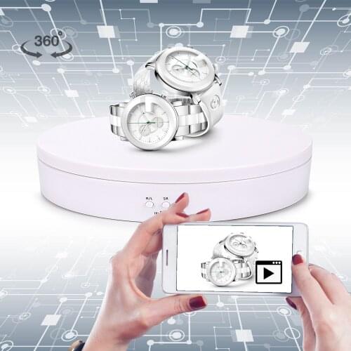 Rotary Platform Electric Rotation Display Stand Angle Speed Adjustment Turntable for Live Dynamic Video Shooting Table Props