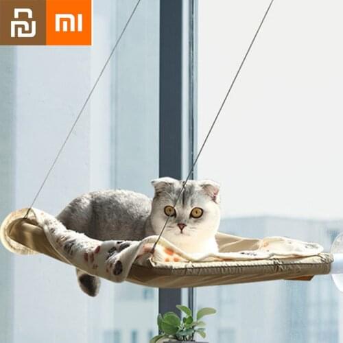 Xiaomi Pets Cats Hammock Hanging Beds Cats Comfortable Cat Window Hammock Bed Cute Detachable Soft Seat Beds Bearing 20kg Youpin