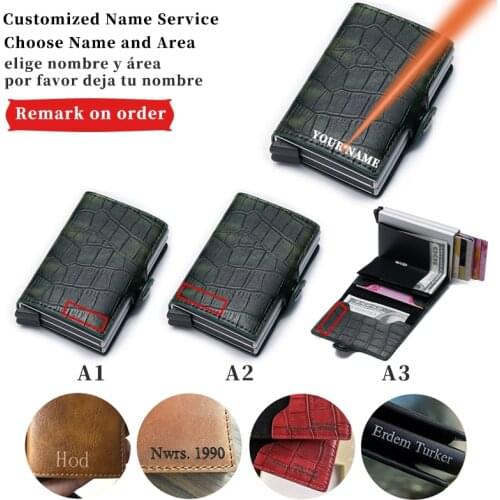 Case Bag Protector Aluminium Metal Anti Thief Passes Wallet Engraved Name Bank Card Holder Smart Wallet Creditcard Holder