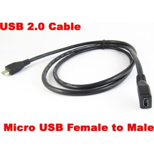 1set 1M Extension Data Cable Micro USB 5pin Male to Female Straight Cable