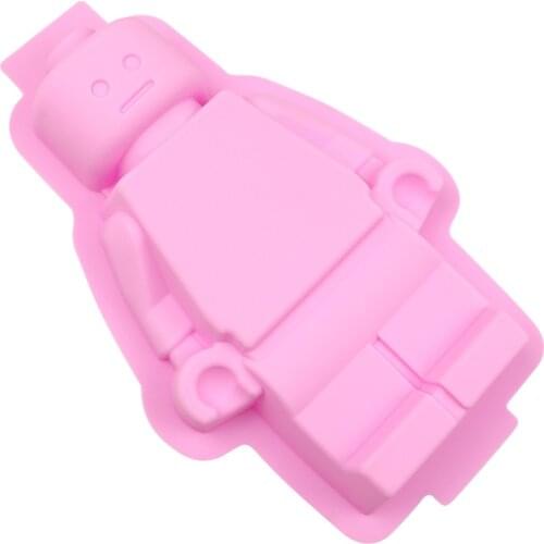 1 PC Large Robot Blocks Cake Molds Food Grade Silicone Mousse Chocolate Fondant Baking Tools Cake Decorating Tools