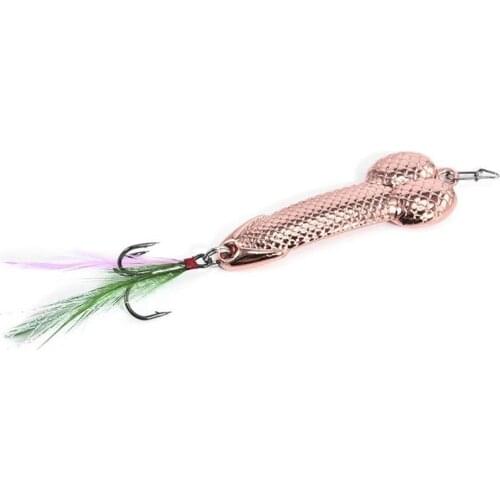 1Pcs Fishing Lures Tackle Hook Dick Spinner Spoon Pike VIB Wobble Tackle Hook(Rose gold 21g)