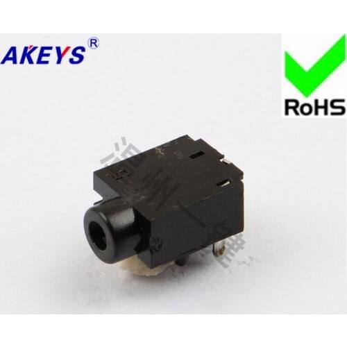 10 PCS PJ-203 power outlet 2.5 headphone socket 3 foot pin without fixed foot 2.5 MM socket master seat