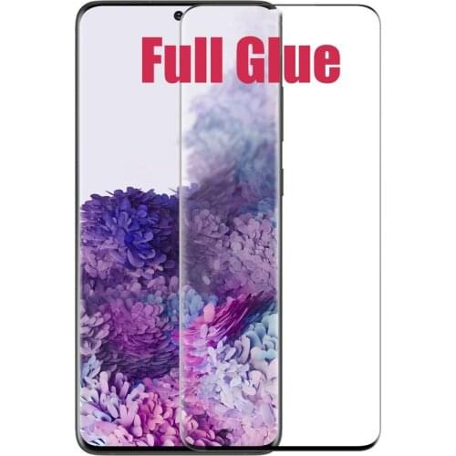 100pcs 3D Curved Full Glue Tempered Glass Screen Protector Full Cover For Samsung Galaxy S21 Ultra S20 Plus S10 S9 Note 20 10 9