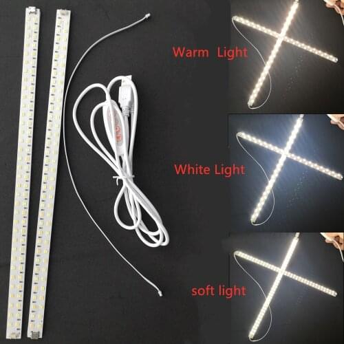 2 LED Light Strip 140 High-quality Led Lamp Beads with White/Warm/Soft Lighting for 40cm Folding Table Photo Light Box