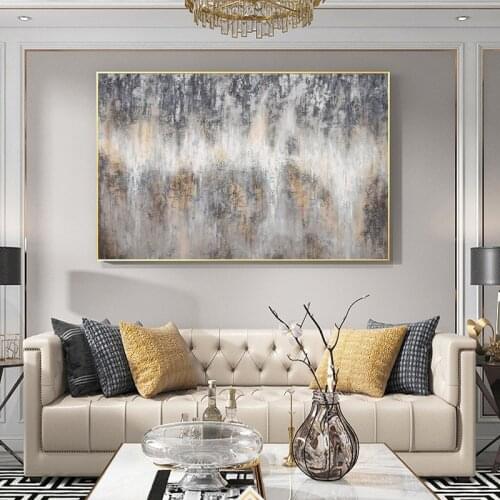 Abstract Grey White and Gold Tableau Decoration Moderne Printed Painting on the Wall Loft Scandinavian Decor Prints Poster Art