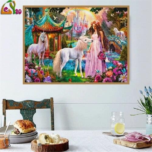 DIY Diamond Embroidery Unicorn Princess Butterfly Cartoon 3D Cross stitch Kit 5D Diamond Painting Rhinestone Pictures Home Decor