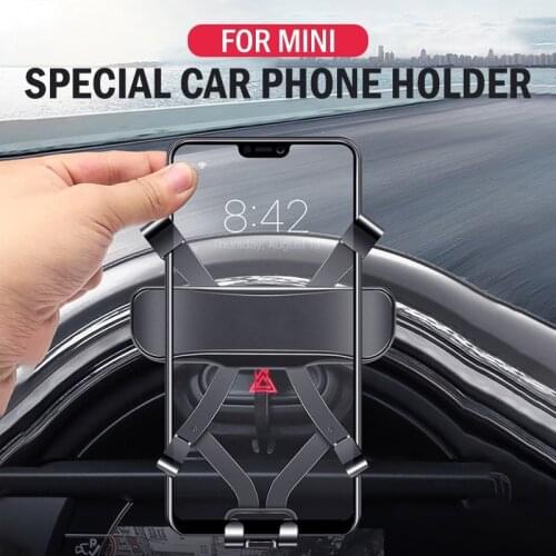 Car Mobile Phone Holder Air Vent Mount Stand GPS Gravity Bracket For Mini Cooper Countryman F54 F55 F56 F60 Car Accessories