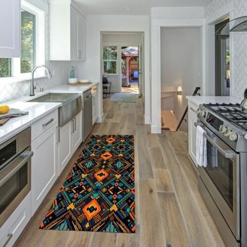 Bohemian Doormat Kitchen Carpet For Living Room Anti-Slip Floor Mat Kitchen Mats Floor Mats Wrinkle-Resistant Door Mat Decor