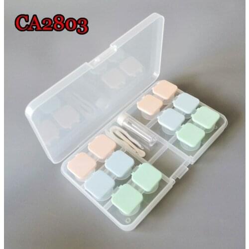 Beauty Pupil Box 6 Pairs of Jelly Color Press Cover Contact Lens Color Care Water Box Contact Lens Case